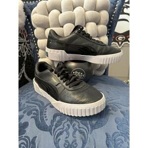 Black Puma Pride Leather Sneakers Size 8.5/EU39